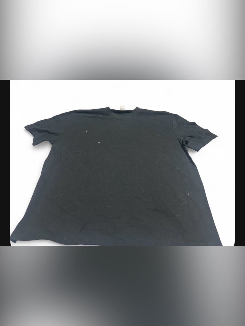 black cotton t-shirt with funny quote #funnytees #humour XL